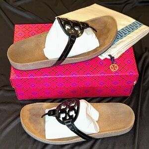 Tory Burch Black Miller Cloud Sandals